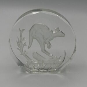 Danbury Mint Wildlife Crystal Paperweight #12 KANGAROO West‎ Germany